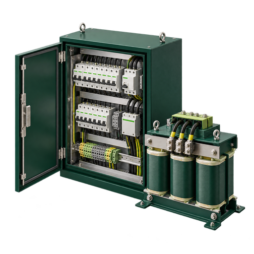 AI-genereret illustration af energy grid