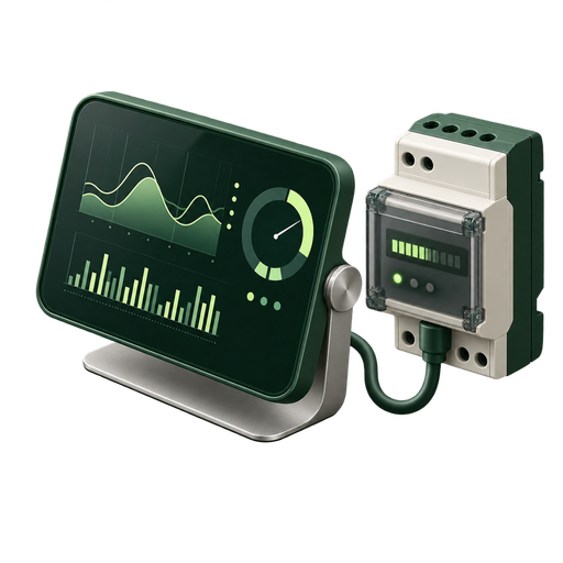 AI-genereret illustration af energy monitoring
